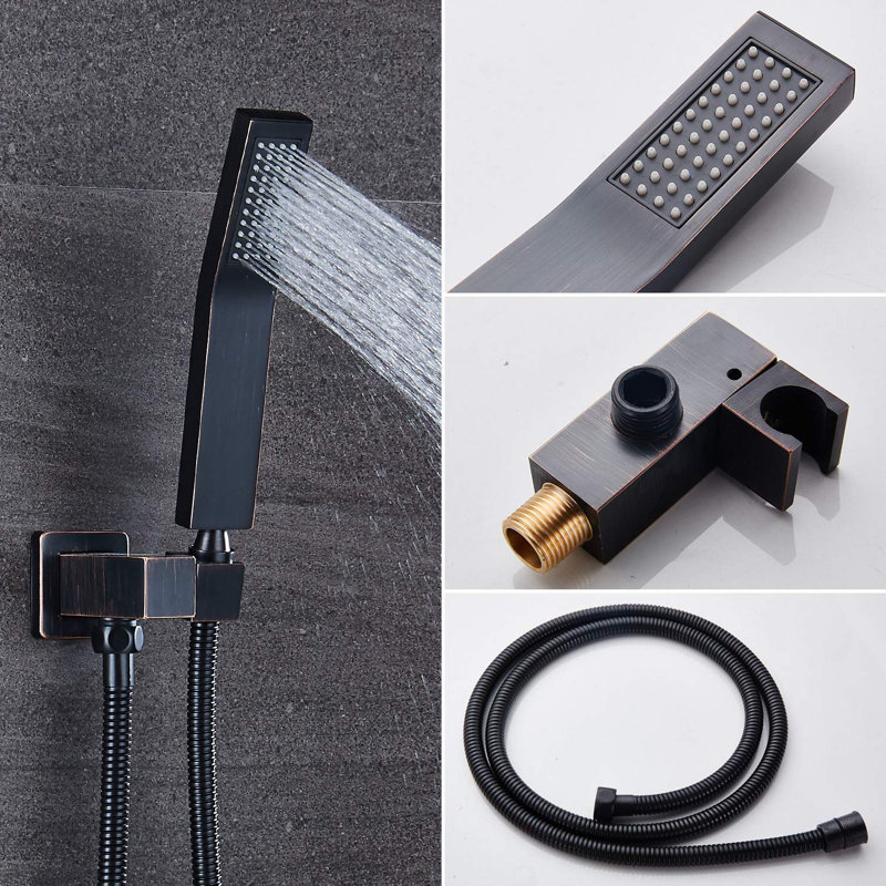 ELLO&ALLO Rainfall Volume Control Complete Shower System with RoughinValve & Reviews Wayfair